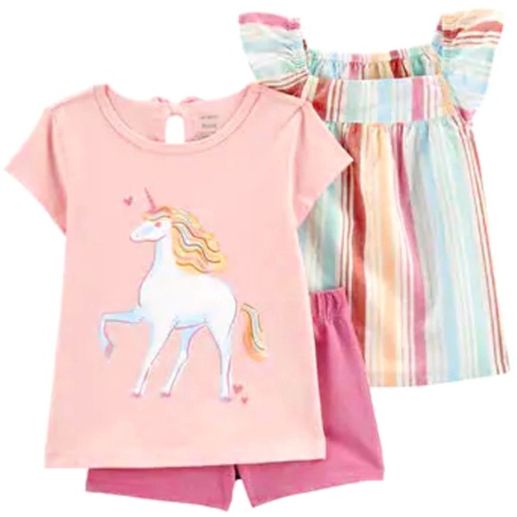 Kids 3 PC Playwear Set, Unicorn size 3T - Picture 1 of 1